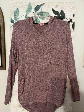 feathers Dusty Rose Heather Hooded Pullover